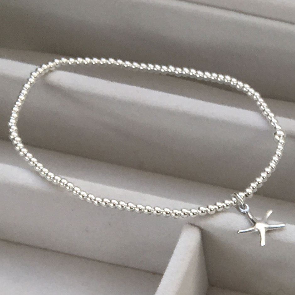 Stacking small starfish bracelet